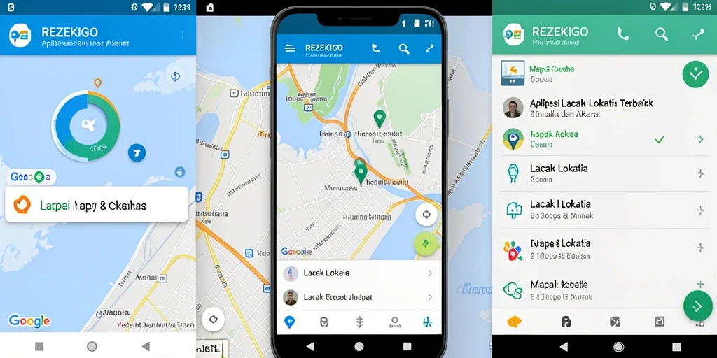 Tampilan antarmuka REZEKIGO yang intuitif untuk lacak lokasi.