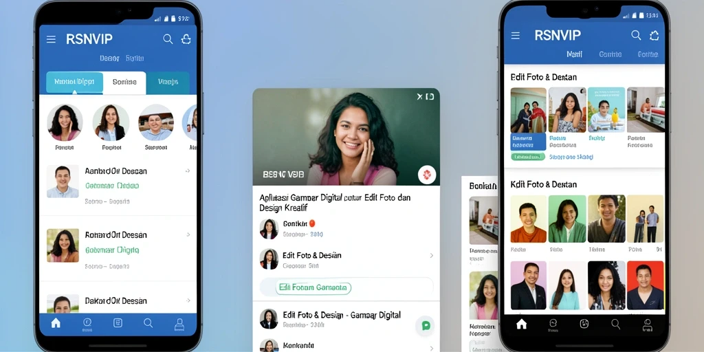 Screenshot antarmuka RSNVIP dengan berbagai fitur Gambar Digital yang menarik.
