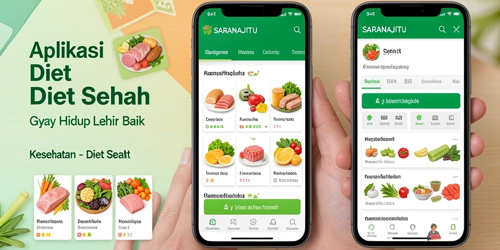 Antarmuka aplikasi SARANAJITU untuk Diet Sehat yang menarik dan intuitif.