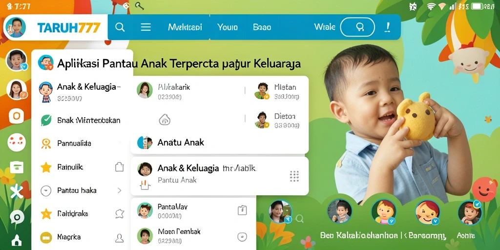 Tampilan antarmuka aplikasi Pantau Anak TARUH777 yang user-friendly.