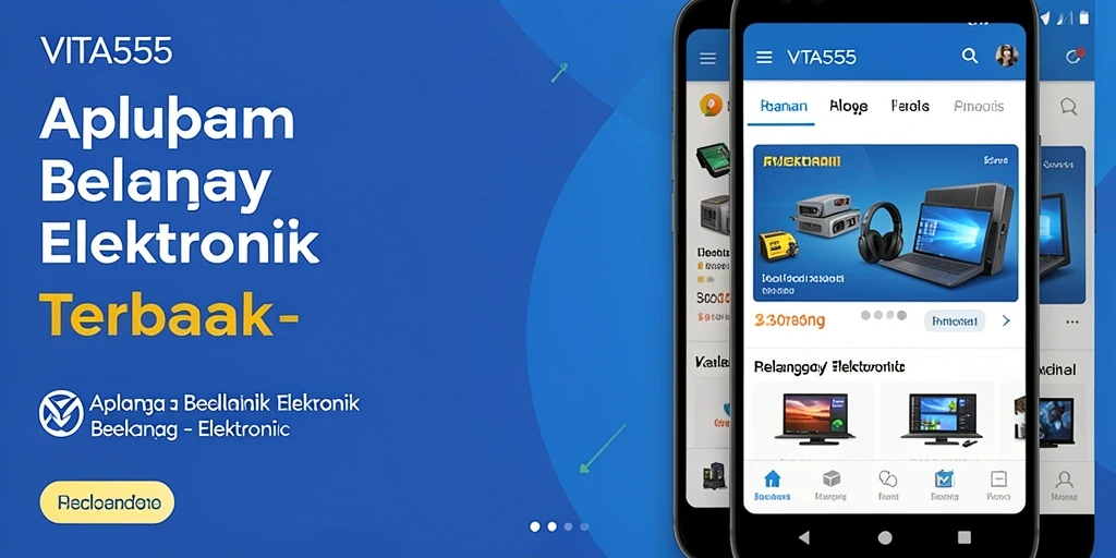 Antarmuka VITA555 menunjukkan berbagai produk elektronik dengan jelas dan menarik.